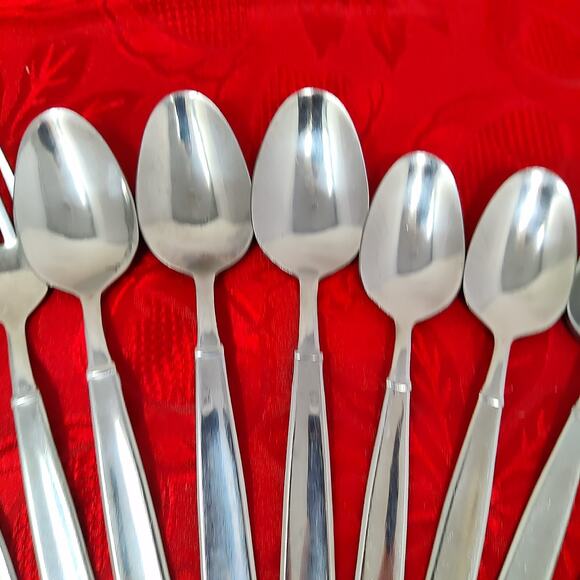 10X Mix Wallace WAS213 Stainless Forks N Spoons Flatware Heavy Solid Tbsp Tsp - Picture 4 of 16